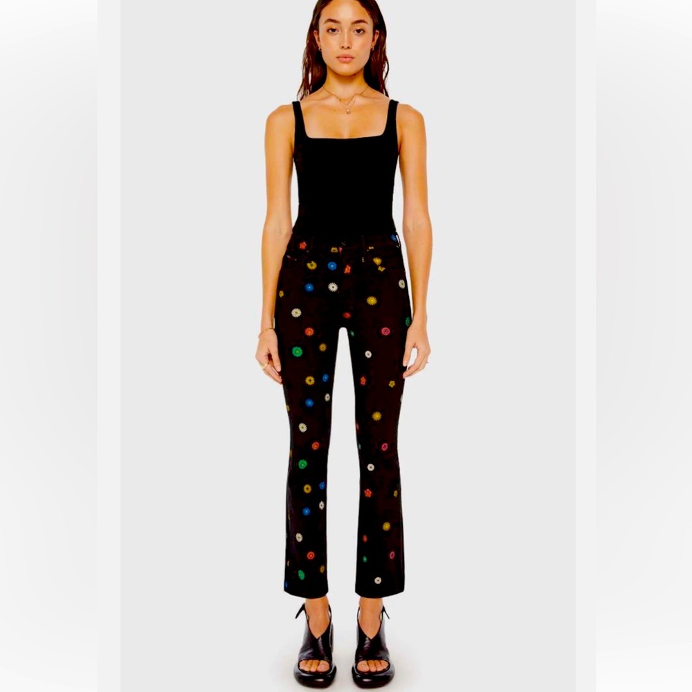 Mother crop flare jeans